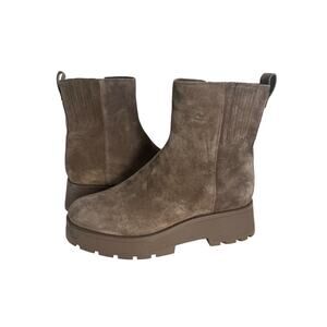 Vince Camuto Neframes Dark Taupe Leather Chelsea Boot Round Toe Size 8 M NWOB